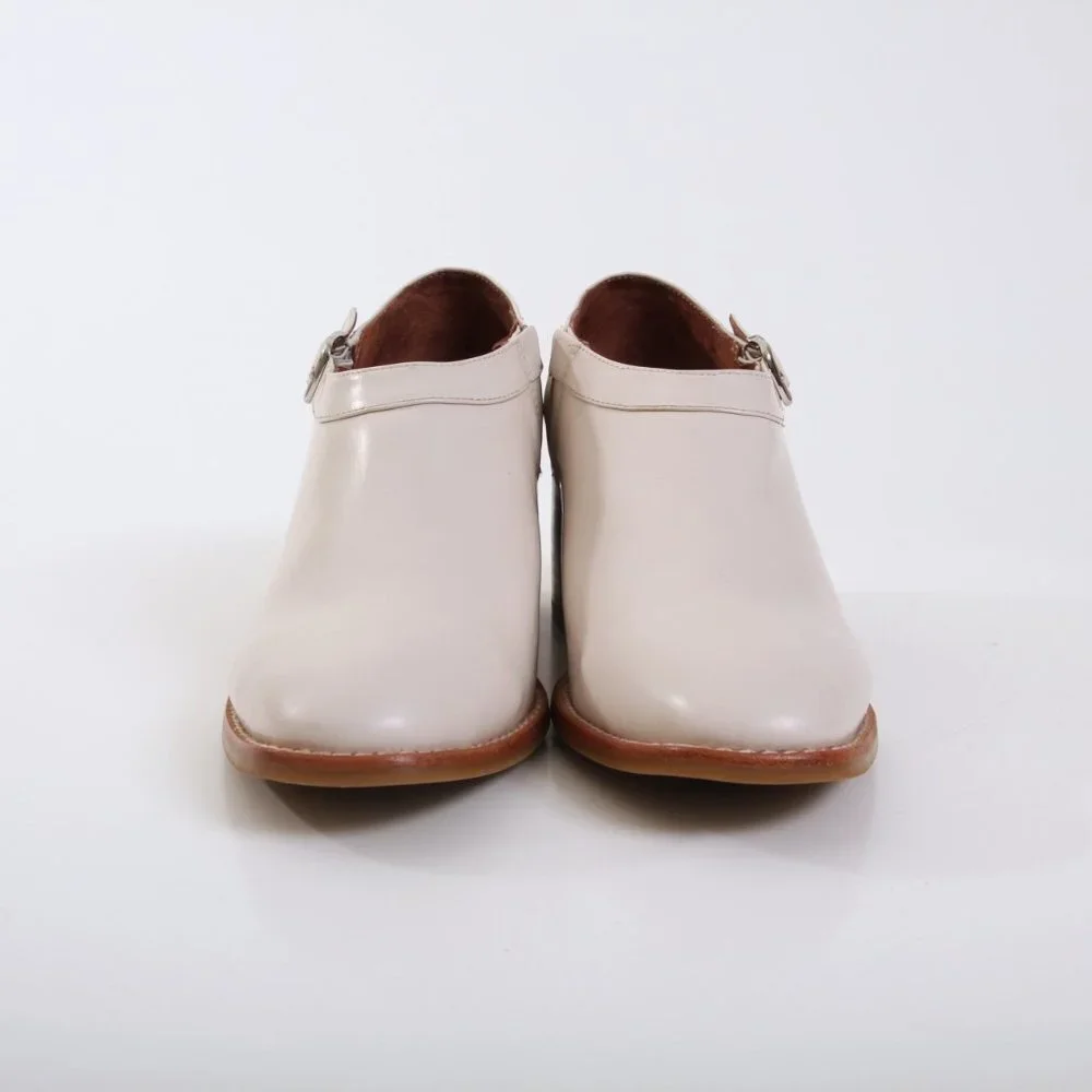 Jeffrey Campbell Warren Buckle Ankle Boots Beige Women‎ Size 8.5